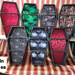 Coffin Shaped Curio Shelves 