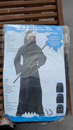 Fade In/Fade Out Unknown Phantom Child Halloween Costume Size Large 12-14