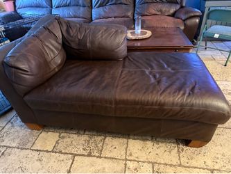 Brown leather chaise lounge chair ** FREE**