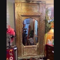 Antique, Beautiful, Extra Large, Solid Wood Mirror