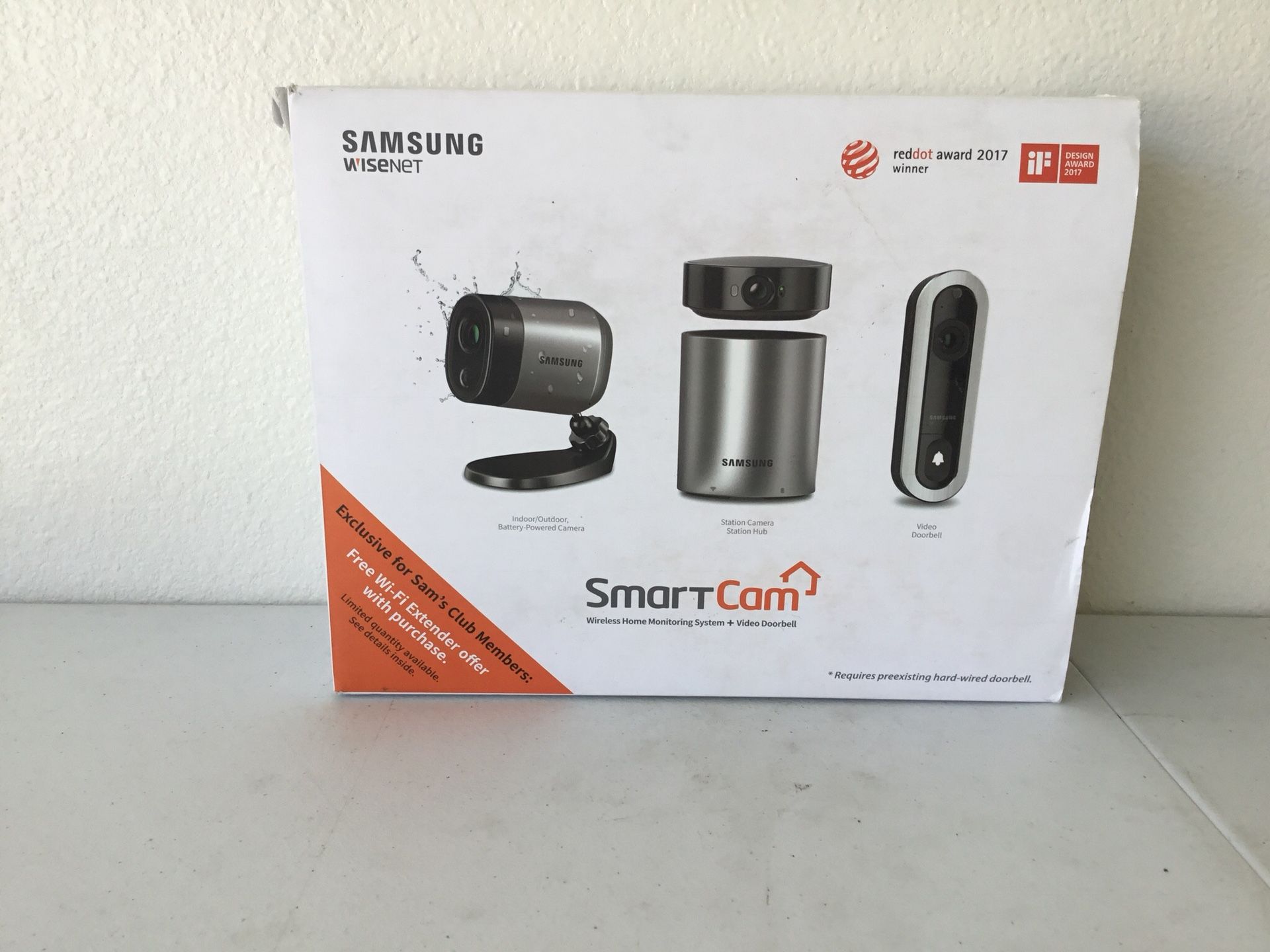 Samsung SNA-R1210W SmartCam A1 Home Security System & D1 Video Doorbell Camera