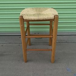 Inspired Oak Dining Height Stool with Rush Seat