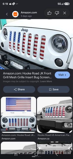 Metal American flag for jeep