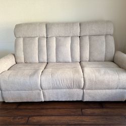 Fabric Power Recliner Sofa 80” with USB and Adjustable Headrests