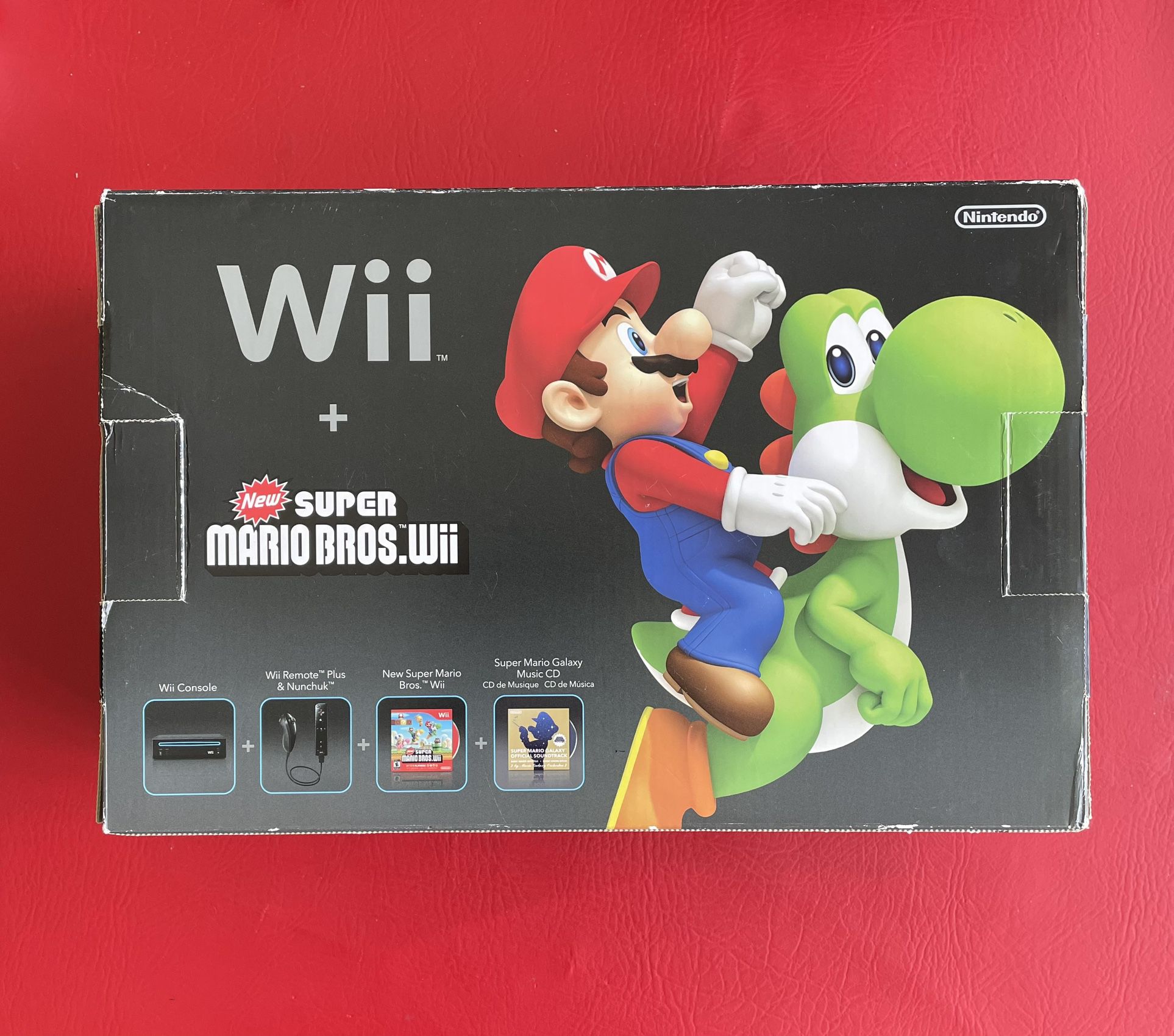 Nintendo Wii super Mario bros edition black