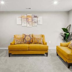 Brand New Couch and Chair With Accent Pillows.  