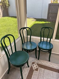 Vintage green chairs