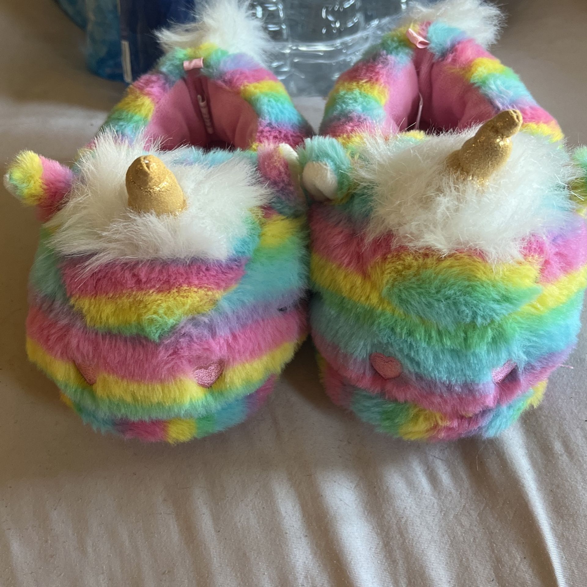 New Unicorn Slippers And Lol Dress Size 11/12 Slippers Dress Is Size 7/8