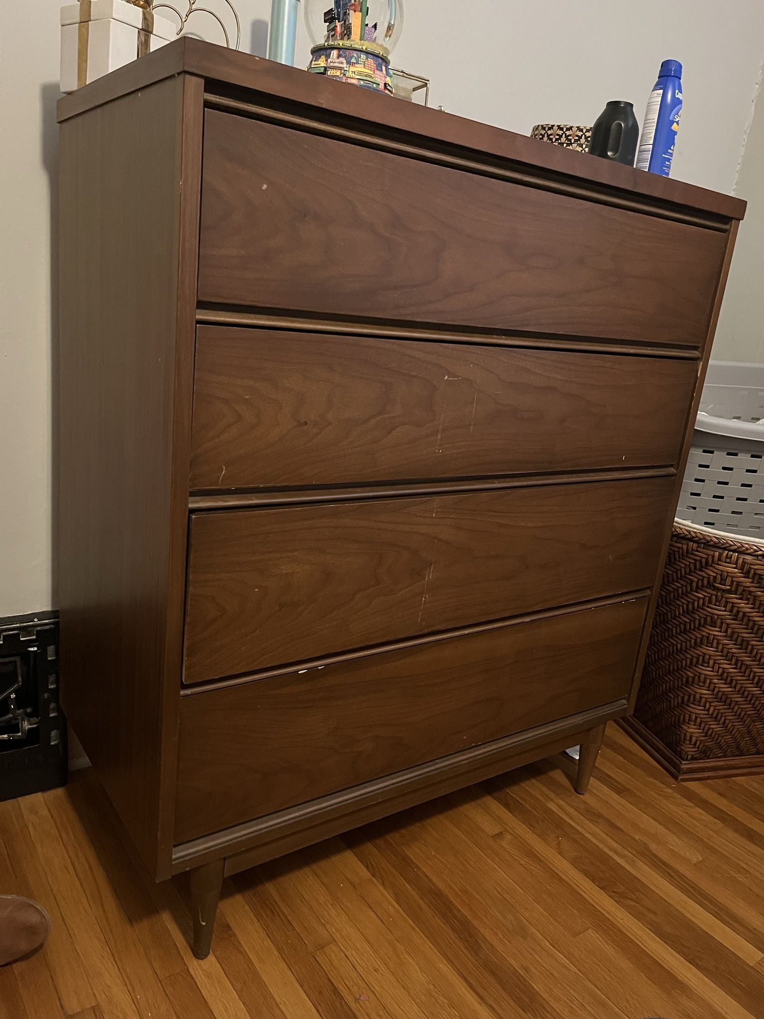 Large Mid century Wood Armoire