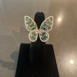Women Butterfly Cocktail Ring