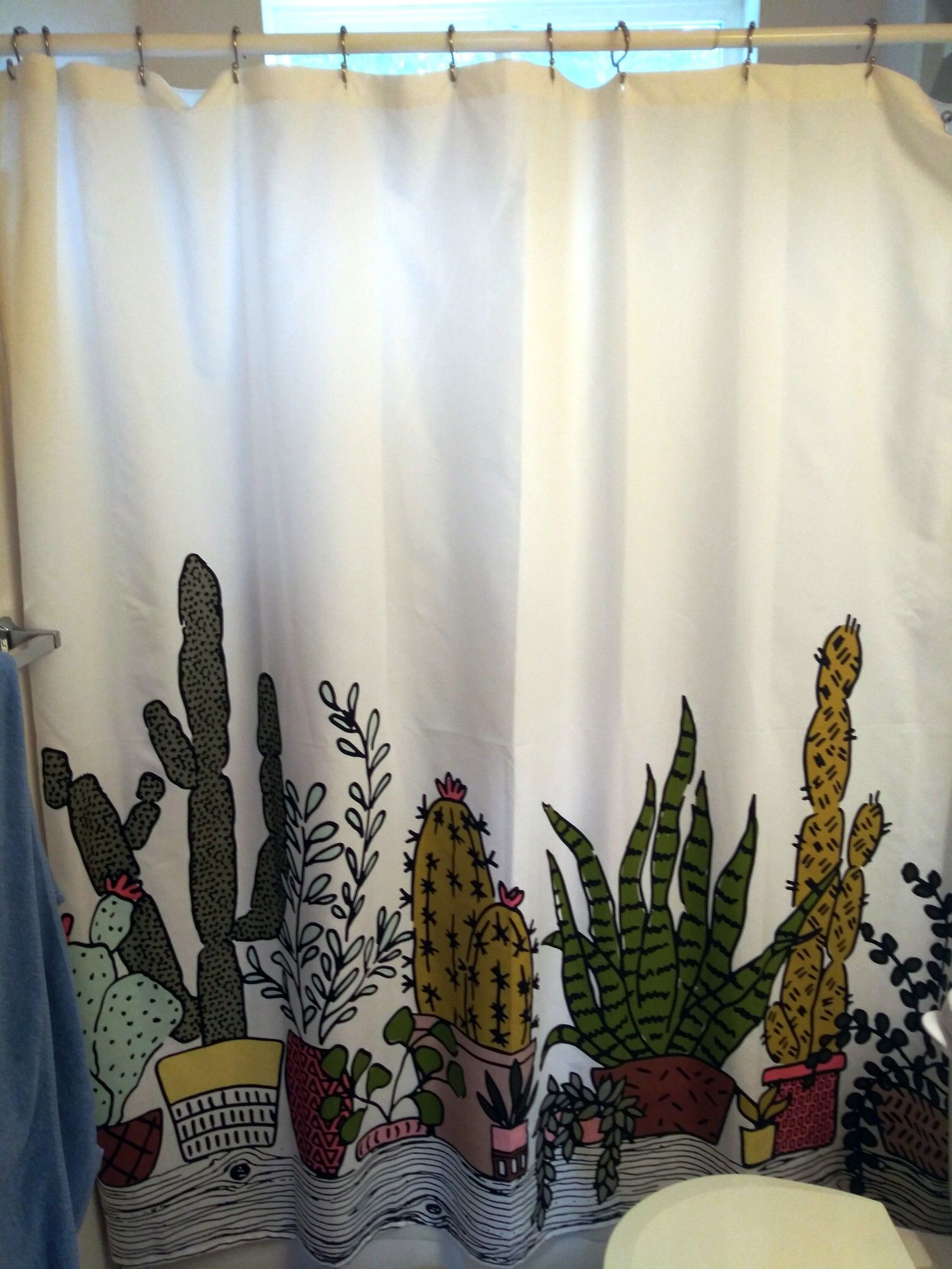 Cactus/ succulent bathroom shower curtain