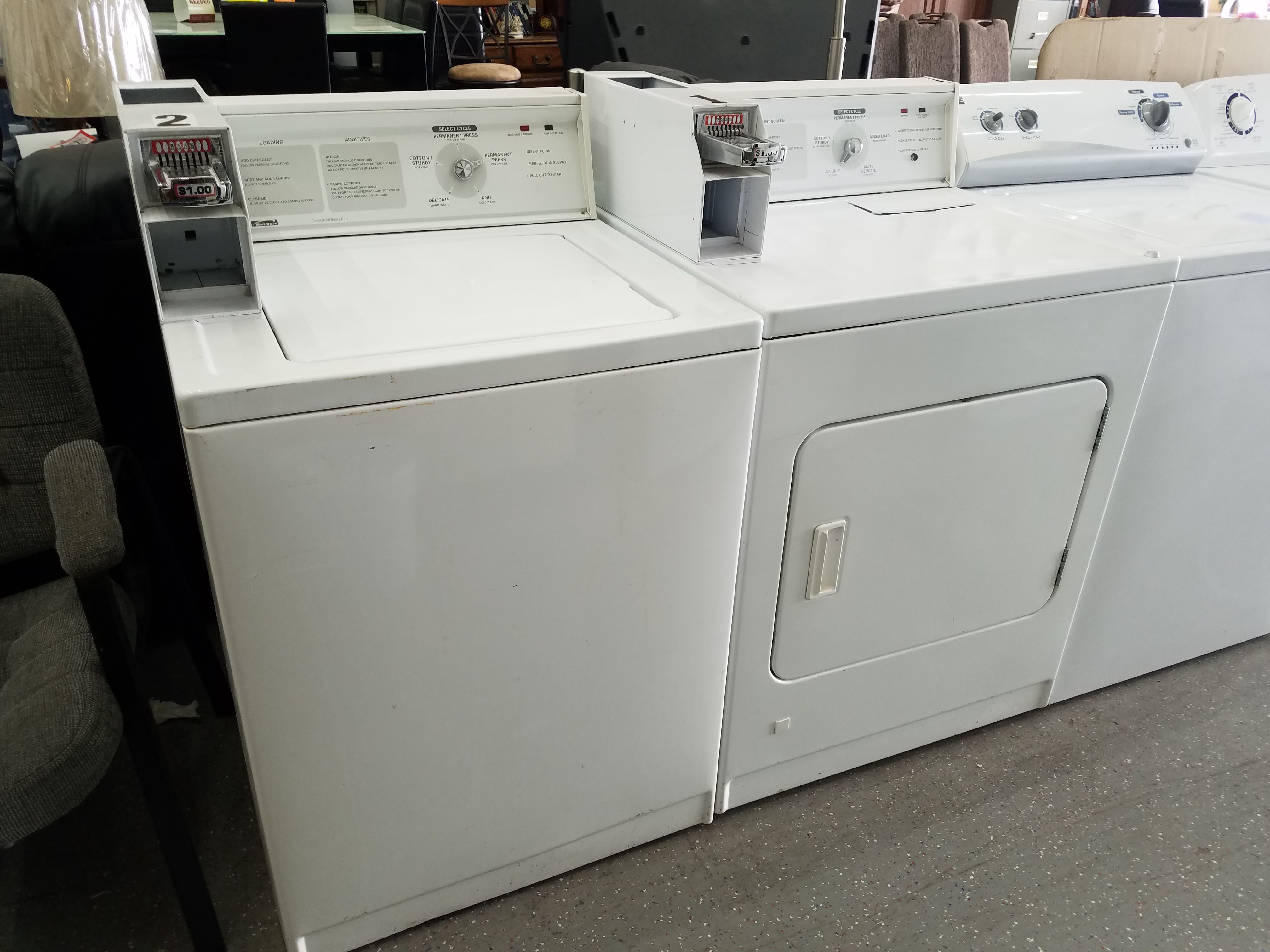 Coin Operated Kenmore Washers Dryers Sets