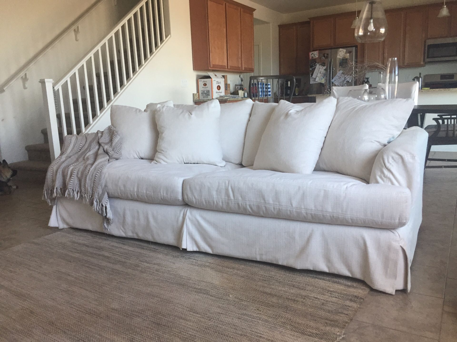 Solano slipcover sofa & Solano slipcover oversized chair