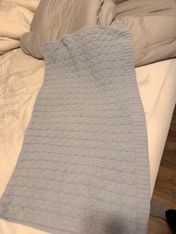 Blue Textured Baby blanket