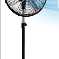 20'' Outdoor Pedestal Fan, 4 Speed Oscillating Pedestal Fan, Heavy Duty Industrial Fan