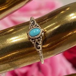 Southwestern Turquoise 925 Ring Size 6