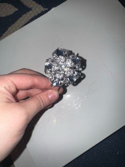 Sparkly Flower Cuff Bracelet