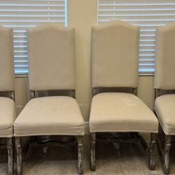 Four cream Dining Room Chairs 