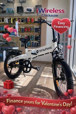 Isinwheel Folding Electric Bike With Basket Holder 20MPH ebike Special Financing Deal! $10 To $100 Down Payment To Take It!