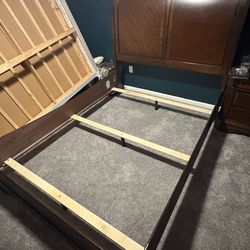 Queen Size Bed Frame + Boxspring: pick up only