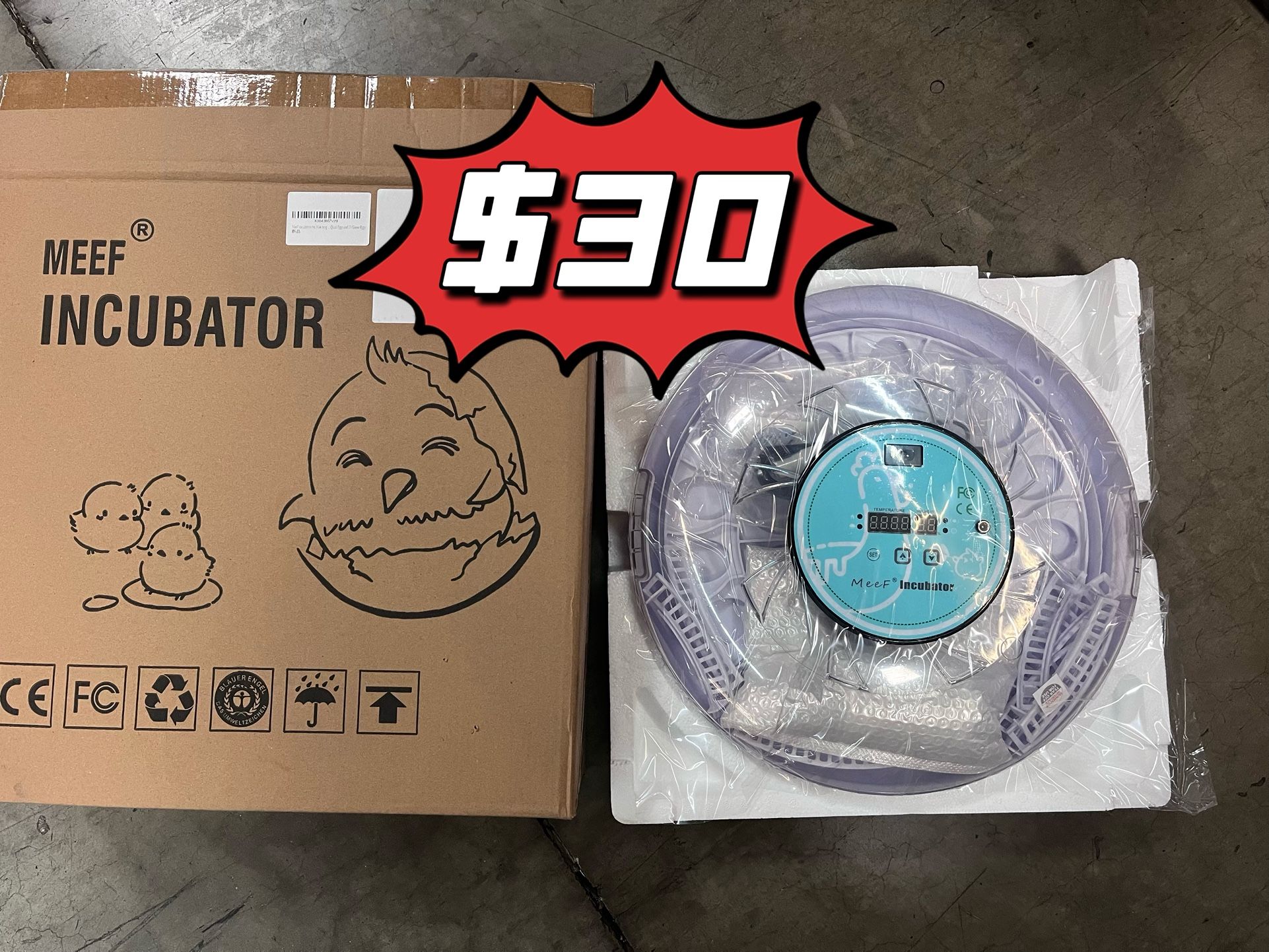 ❤️$30❤️ MeeF incubators for Hatching Eggs,Automatic 30 Eggs Incubator with Automatic Turner and Humidity Control, can Hatch Duck Eggs, Pigeon Eggs, Bi