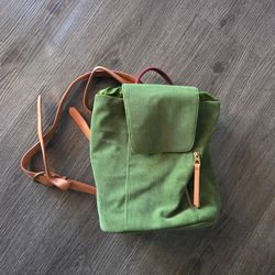 Mini green backpack