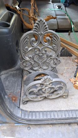 METAL GARDEN ORNATE HOSE REEL HANGER WALL MOUNT