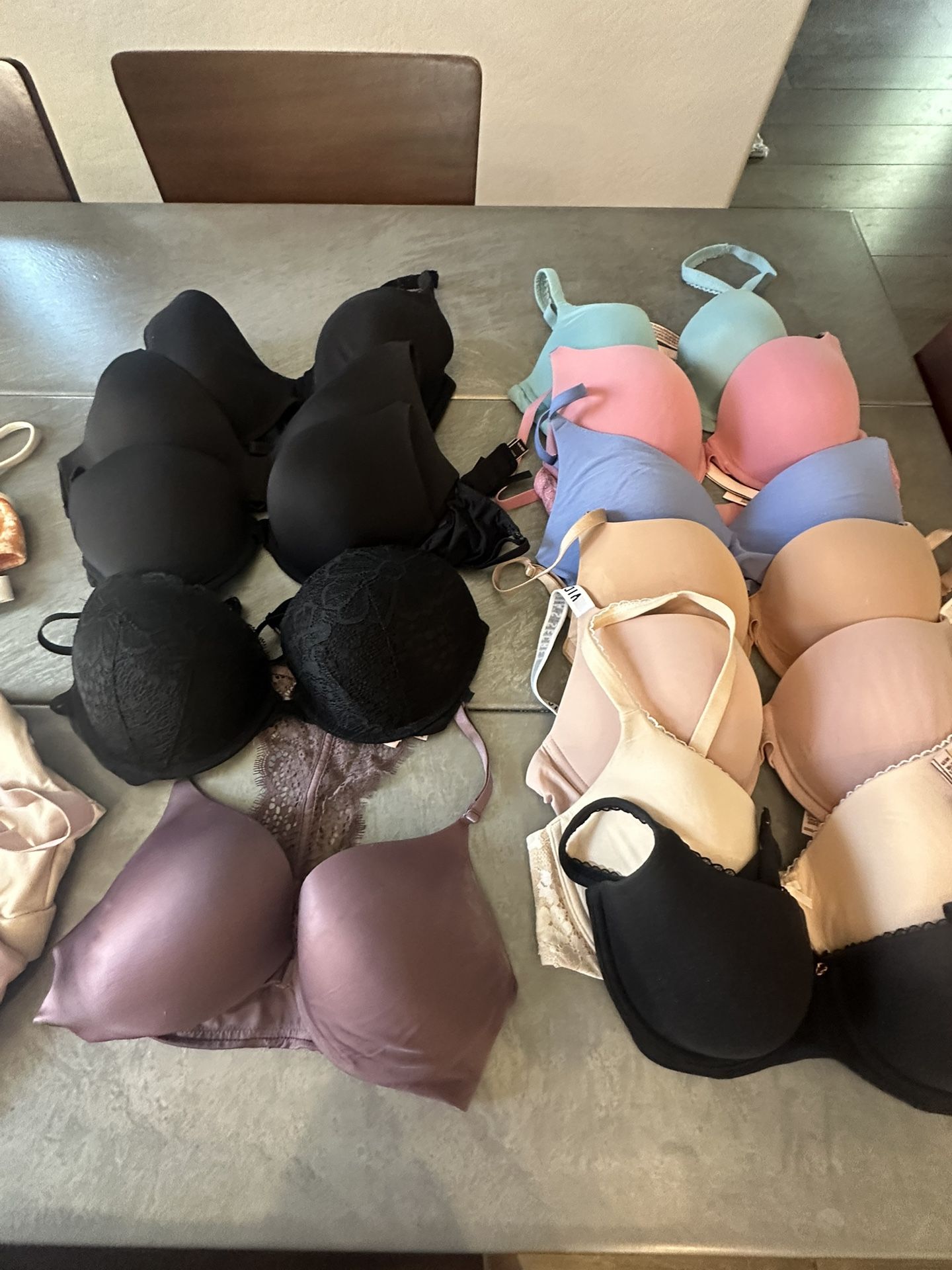 Lot Of 20 Bras, 9 Sports Bras 13 Crop Bustier Tops, Night Gowns
