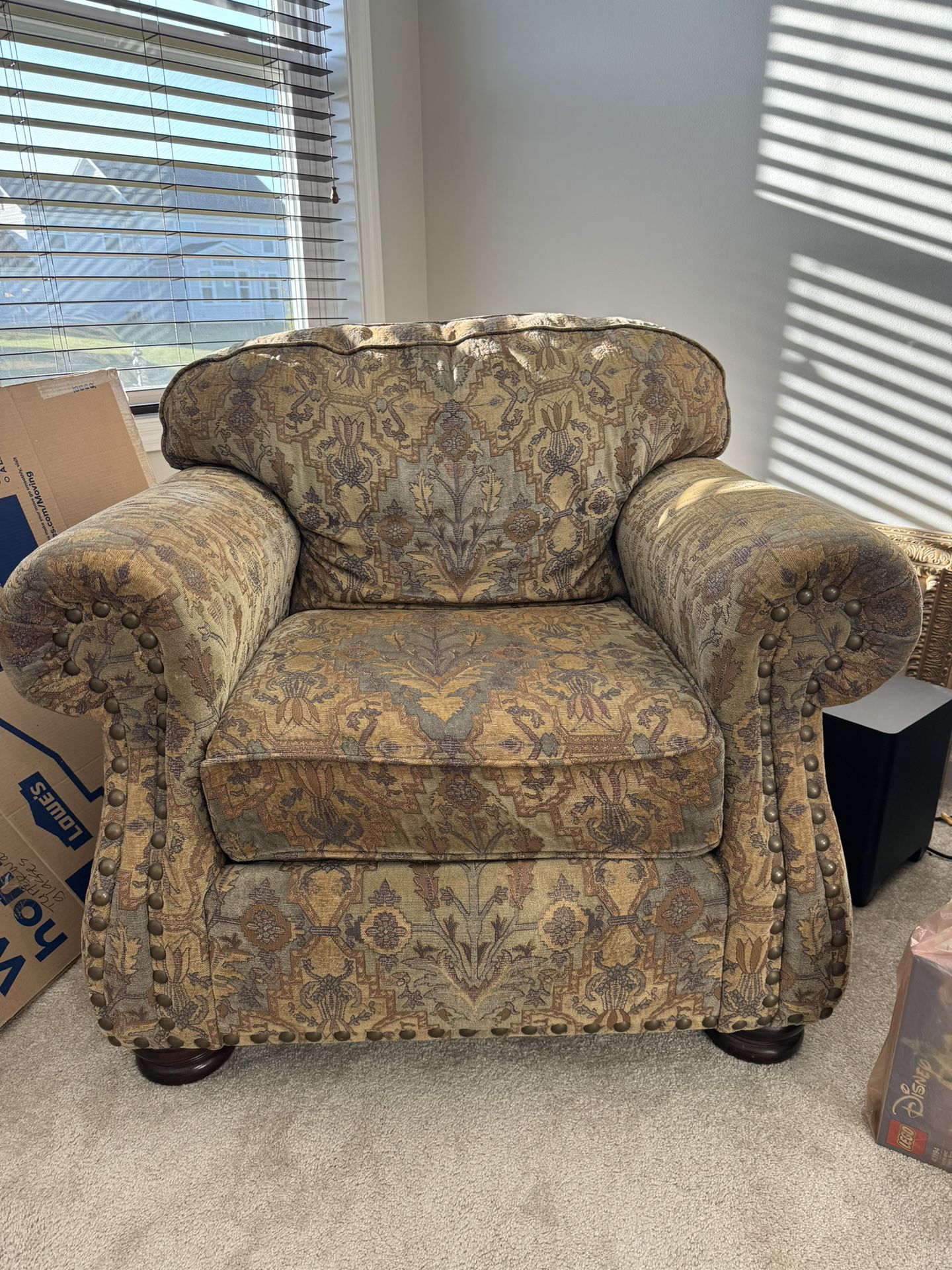 2 Taylor King Chairs with Ottoman