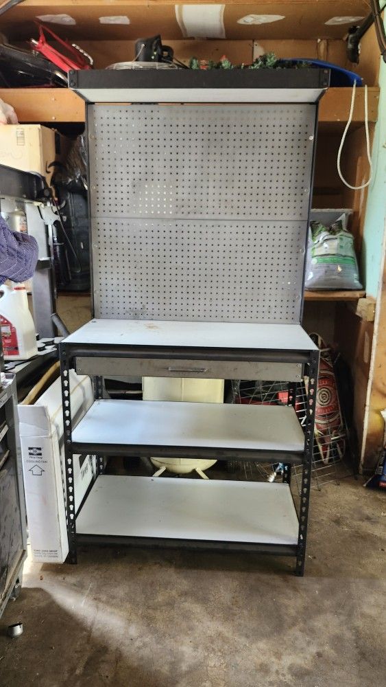 Garage Metal Frame Shelves