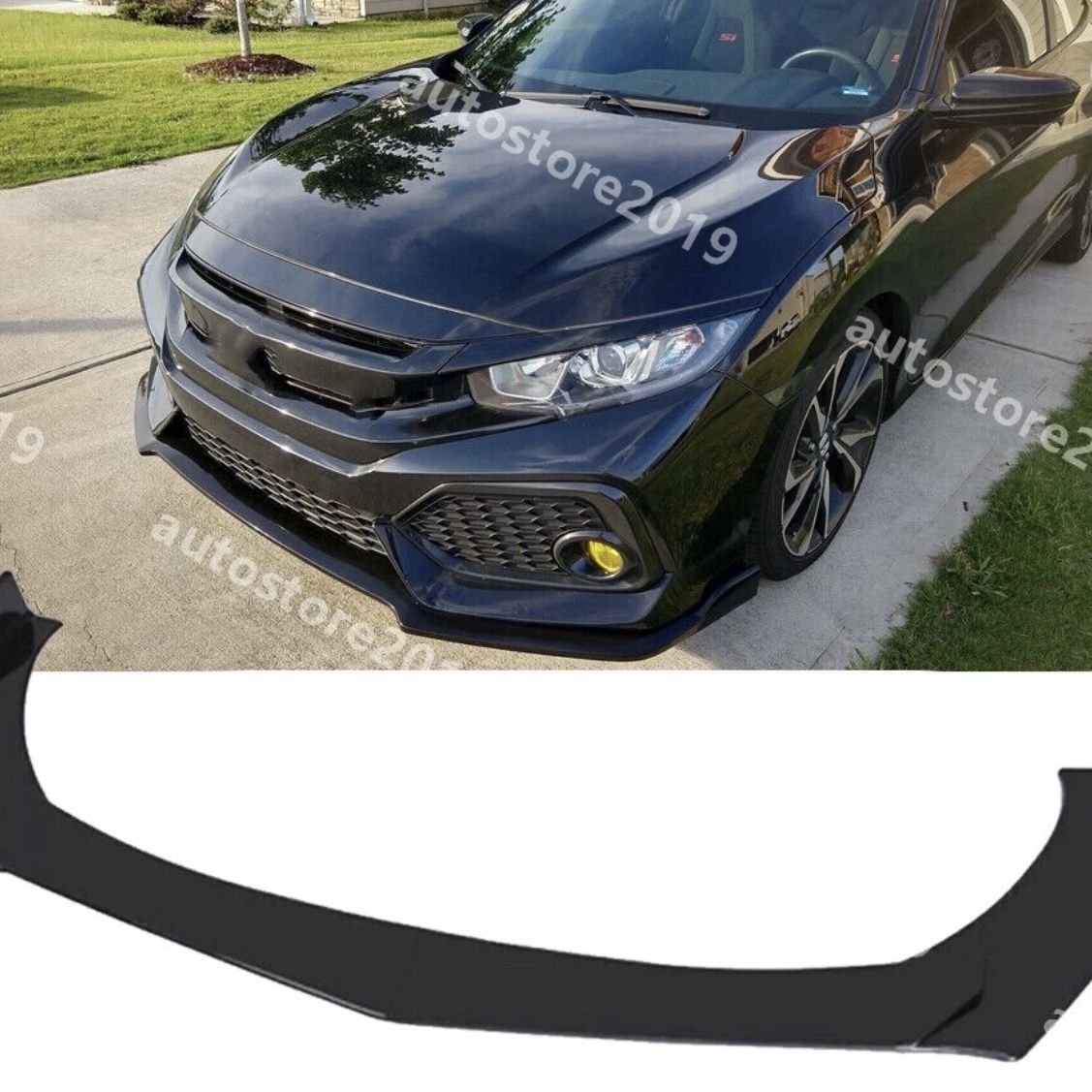 Front Bumper Lip Kit With Side Skirt