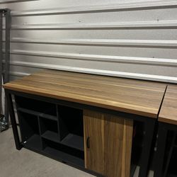 2 Desks And 2 Cabinets