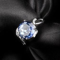 Genuine Quartz lolite 925 Sterling Silver