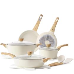 SENSARTE Ceramic Cookware Sets, Pots and Pans Set Non stick,