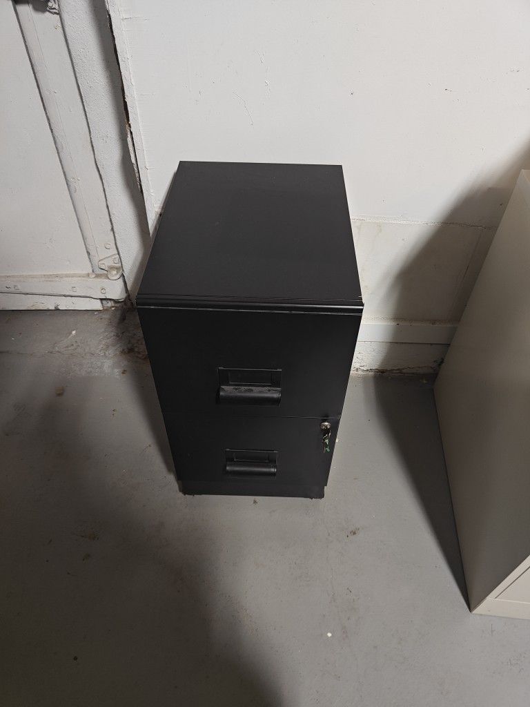 2 Drawer File Cabinet With Key 