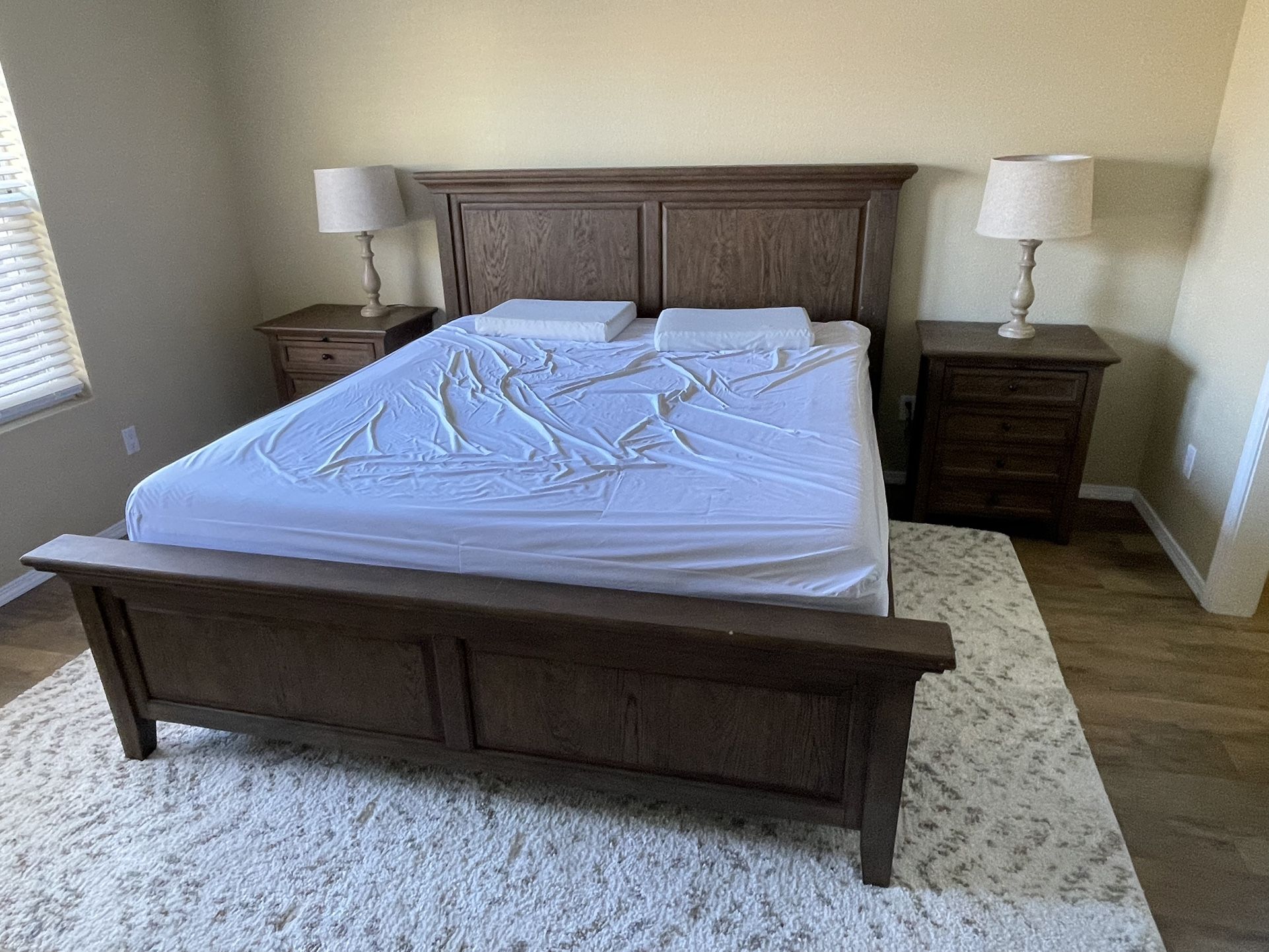 Hewn Oak Bed
