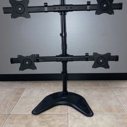 Quad Monitor Stand - Solid Arms