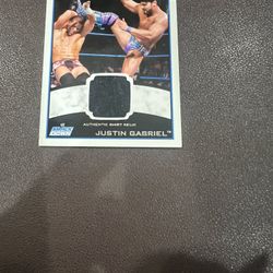 Smackdown Justin Gabriel Shirt Relic Card  