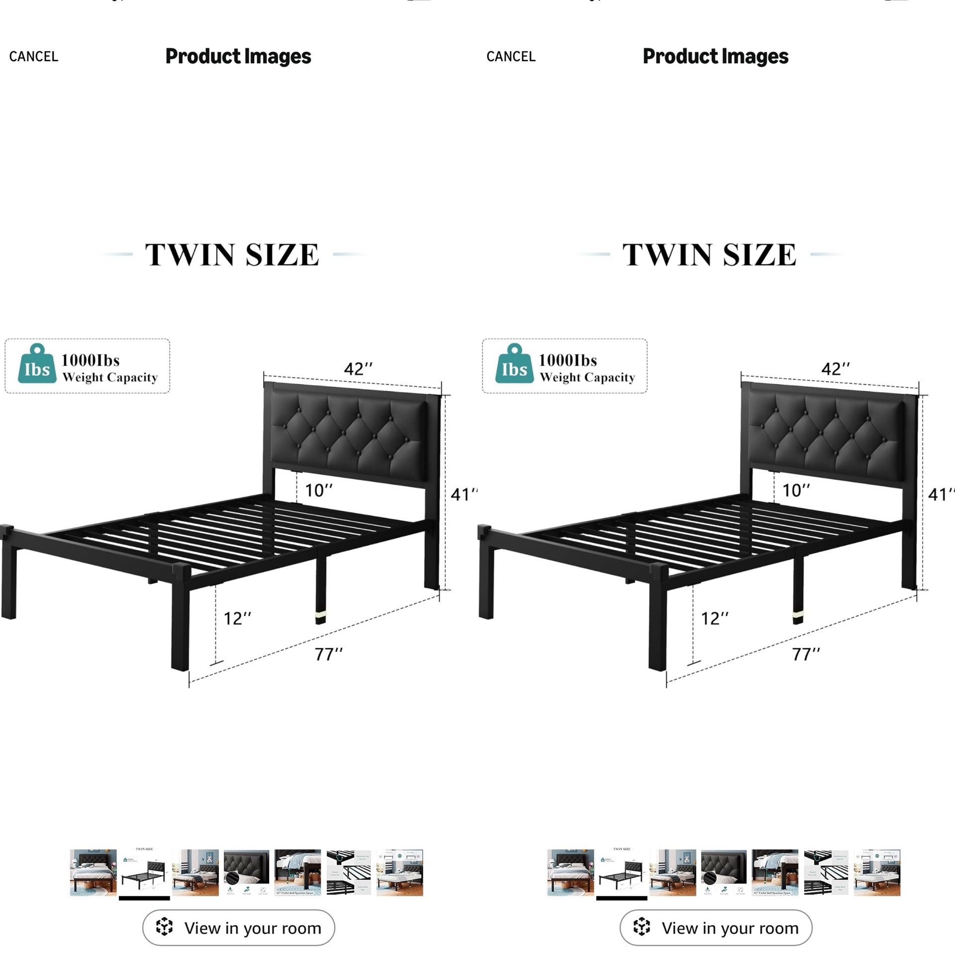 Two twin beds