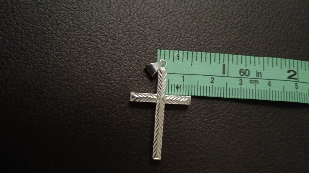 Diamond Cut Cross Pendant 