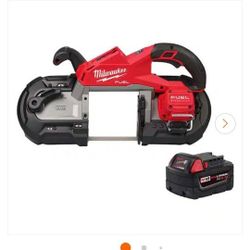 Milwaukee  M18 Fule Deep Cut Band Saw /w Charger And 5 Ah Battery 300