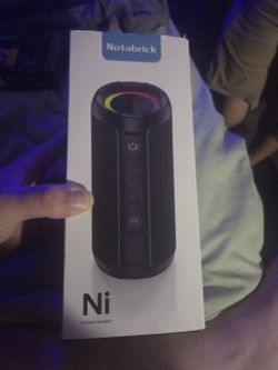 NOTABRICK Bluetooth Speakers, 40W DSP Speaker Bluetooth Wireless with Light, IPX7 Waterproof Speaker, Deep Bass, Power Bank, TF/AUX/USB