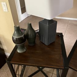 Coffee Table, Two Side Tables, and Lamps