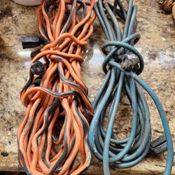 2 Extension Cords 50 And 24 Feet