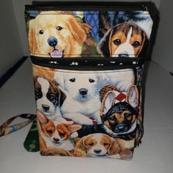 Dog, Puppy Crossbody Dog  Cell Phone Holder.