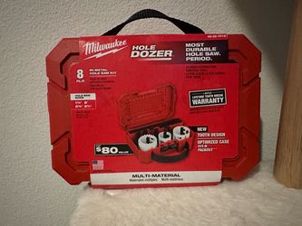Milwaukee Multi-Material Hole Dozer Hole Saw Kit, 8-Piece Set, Red Storage Case