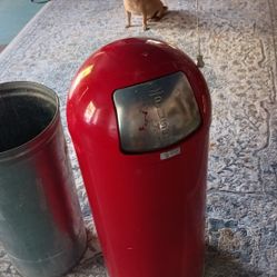 Red Trash Can