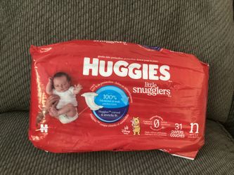 Brand New Huggies Newborn Diapers - 31 count