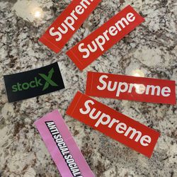 4 Large Supreme, StockX & Antisocial Social Club Stickers