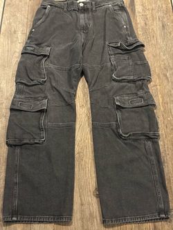 PacSun Black Washed Cargo Pants